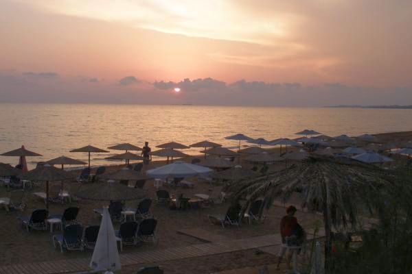 Korfoe zonsondergang